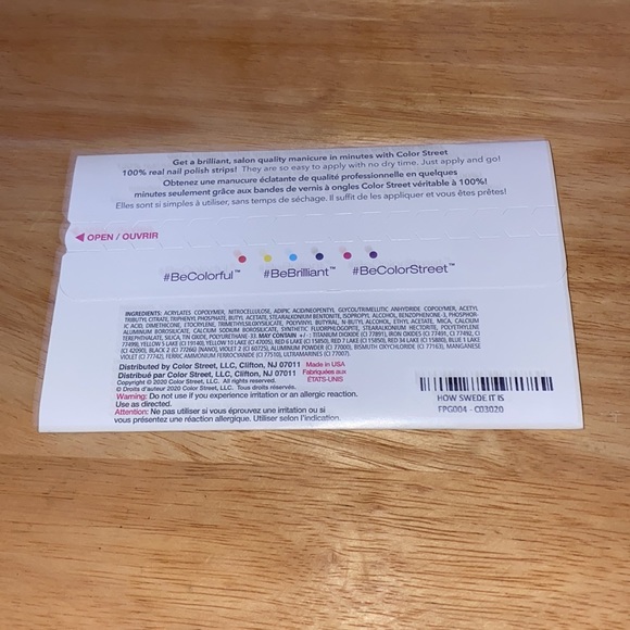 “How Swede It Is” Color Street, Pedicure, 100% Nail Polish Strips - Picture 4 of 4